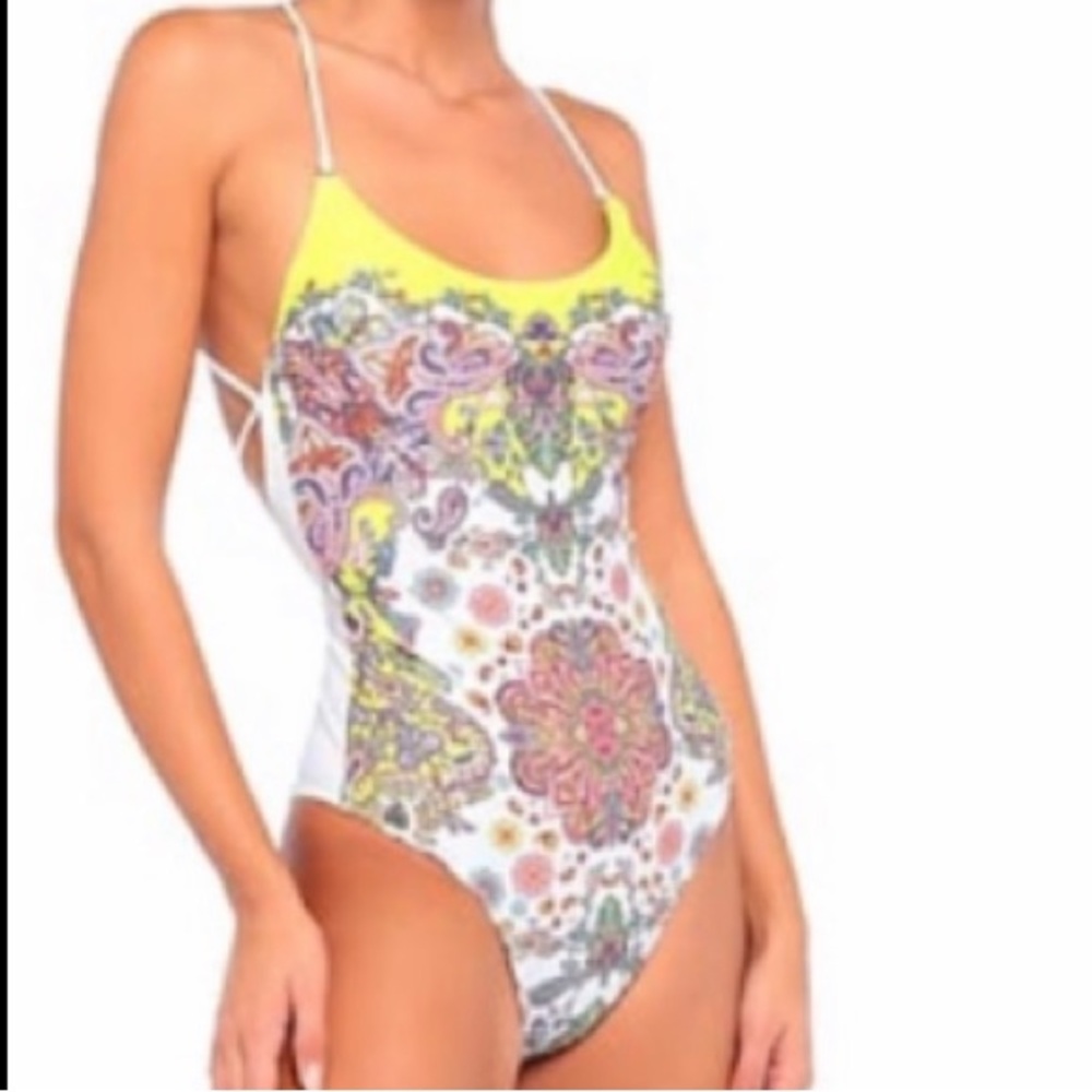 Paisley Print One-Piece Swimsuit